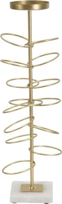 Zdjęcie produktu dla o Ferretti Świecznik Ringi 14x13x46 cm złoty biały