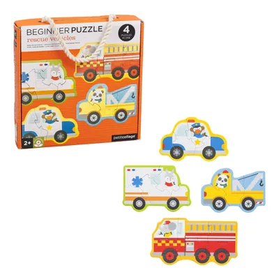 Produktbild von Petit Collage Formenpuzzle Rettungswagen Karton Kleinkind Spielzeug