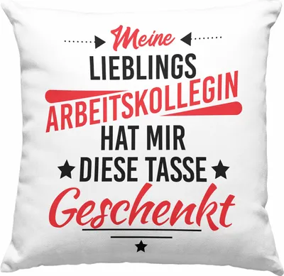 Produktbild von Trendation - Bester Kollege Deko-Kissen mit Füllung 40x40 Geschenk Lieblingskollege mit Spruch Danke Lustig Lieblings-Arbeitskollege (Rosa)