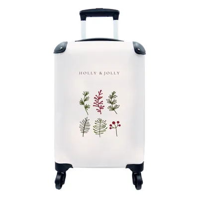 Produktbild von MuchoWow® Koffer Handgepäck Trolley Rollkoffer Kleine Reisekoffer mit 4 Rollen - Pflanzen - Weihnachten - Zitate - Cabin Size < 55x40x23 cm & 55x40x20 cm - Fotokoffer - Kabinenkoffer - Boardgepäck - Reise-Box - Reisekoffer - Reisegepäck - Koffer mit Bild - Trolley für Kinder