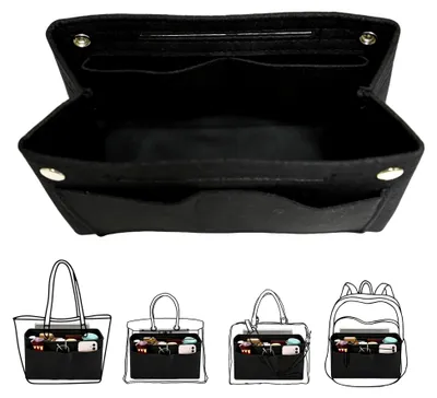 Produktbild von Filz Taschenorganizer 24 x 15 x 8 cm, Innenorganizer für Taschen mit mehreren Fächern