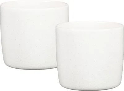 Produktbild von Scheurich Solido, Blumentopf 2er Set aus Keramik, Farbe: Perla, 15 cm Durchmesser, 13,7 cm hoch, 1,9 l Vol.