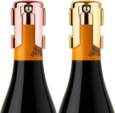Imagen del producto de Tapones para champán - 2 unidades - Champán - Tapones de acero para champán - Profesionales - Tapa hermética para vinos espumosos