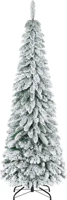 Produktbild von Künstlicher Weihnachtsbaum 180 cm Kunst Tannenbaum mit Kunstschnee und Standfuß - 523 Astspitzen für festliche Dekoration