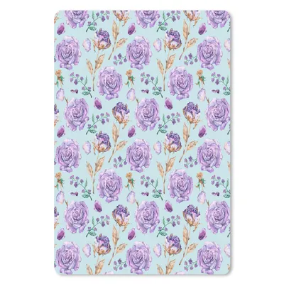 Produktbild von MuchoWow® Mauspad Mousepad Blumen - Rosen - Lila 40x60 cm - Mousepads - Maus Mat - Pad - Mausunterlage - Schreibtisch Accesoire