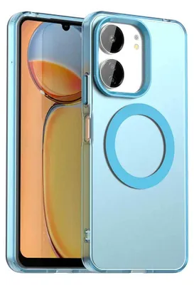 Obrázek produktu pro Magnetické pouzdro pro Xiaomi Redmi 13R / Redmi 13C 5G/4G, tenké matné průsvitné nárazuvzdorné pouzdro Modrý