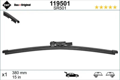 Produktbild von SWF DAS ORIGINAL Heckscheibenwischer Stück für LAND ROVER Range Rover Sport (L494) Flach 380mm