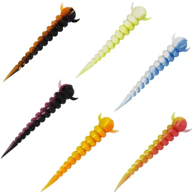 Produktbild von Westin Greedy Worm 5,5cm - 10 Gummiwurm, Farbe/Geschmack:Orange / Yellow / Banana