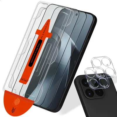 Zdjęcie produktu dla 2-pak Xiaomi 17T Szkło ochronne na ekran & 2-pak ochrona obiektywu - Szkło hartowane | [Automatyczna instalacja] - Bez bąbelków