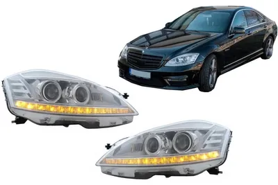 Zdjęcie produktu dla Reflektory LED do MERCEDES W221 S-Class 2005-2009 Facelift Look LHD.