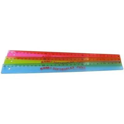 Produktbild von KUM® 902.02.19 Lineal Softie Flex Lefty - 30 cm, Kunststoff, Linkshänder