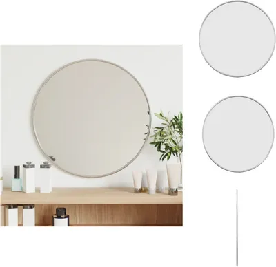 Produktbild von vidaXL Wandspiegel Silbern Ø 40 cm Rund - Spiegel
