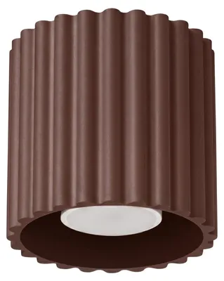 Image de Plafonnier AURA 1 brun GU10 1xGU10 10 W aluminium 10 x 10 x 10 cm Sollux Lighting