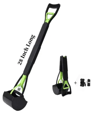 Obrázek produktu pro JINGUWU, sběrač psích exkrementů, rukojeť o délce 71,1 cm, kleště na odstraňování psích výkalů