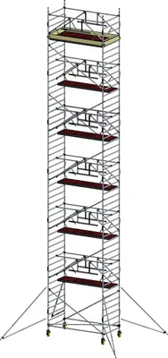 Produktbild von Alu Fahrgerüst Mod. E neue Norm SAFE - Breite: 1,30 m - Gerüstl.: 2,50 m, Arbeitsh.: 14,30 m