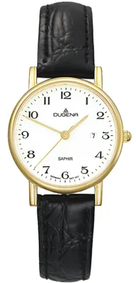 Produktbild von Dugena 2171016 Damen-Armbanduhr, Edelstahl-Gehäuse, Leder-Armband