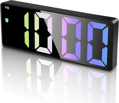 Zdjęcie produktu dla Zegar zegarek elektroniczny cyfrowy LCD podświetlany budzik termometr godzina temperatura USB czarny