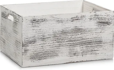 Produktbild von Zeller Aufbewahrungs-Kiste "Rustic weiß", Holz, 40 x 30 x 20 cm, 15135