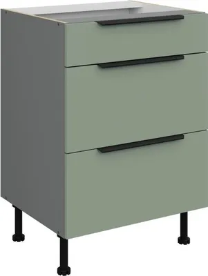 Obrázek produktu pro Šuplíková skříňka LUNARA - šířka 60 cm, zelená / antracit