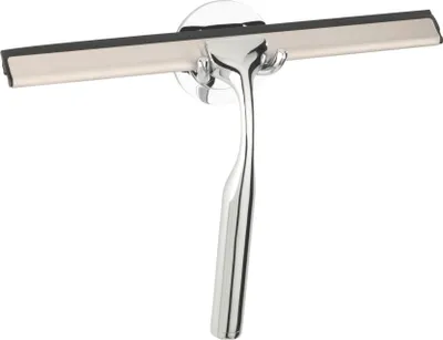 Produktbild von WENKO Badezimmerwischer Mod. Terni Plus, mit Turbo-Loc® Wandbefestigung, Silber glänzend