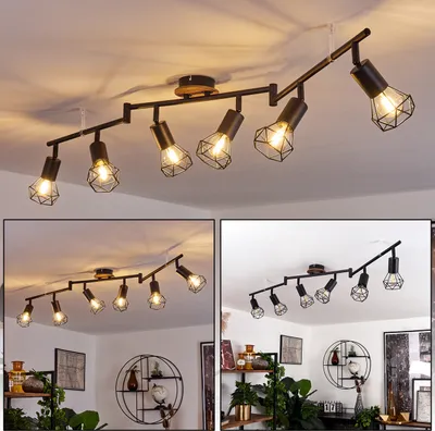 Produktbild von Borio »Borio« Deckenlampe aus Metall/Holz in Schwarz/Natur