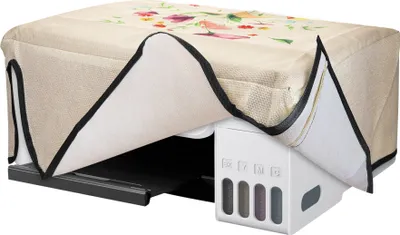 Produktbild von kwmobile Leinen Cover kompatibel mit Epson Eco Tank ET-2826 / 2800 Hülle - Tasche für Drucker - Staubschutzhülle Schutzhaube Schutzhülle - Altrosa