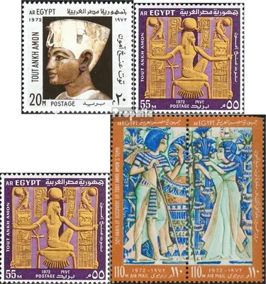 Produktbild von Briefmarken Ägypten 1972 Mi 1087-1088a,1088b,1089-1090 Paar (kompl.Ausg.) postfrisch Tut-Ench-Amun