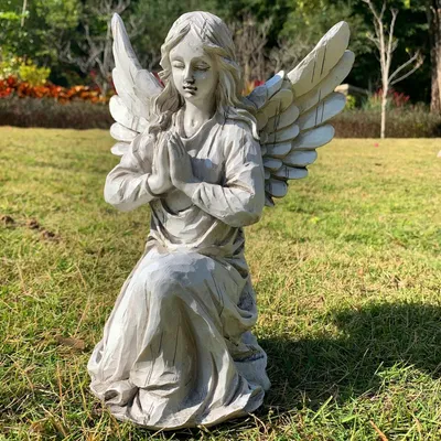 Productafbeelding van Engelenbeeld, waterdicht - Decoratie voor de tuin - Ornament voor het terras - Decoratie voor het gazon - Huisverwarmingscadeau - Religieuze sculptuur - Tuindecoratie
