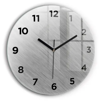 Produktbild von Wallfluent Große Wanduhr – Stilles Quarzuhrwerk - Uhr Dekoration Wohnzimmer Schlafzimmer Küche - Zifferblatt - schwarze Zeiger - 60 cm - Metallwand