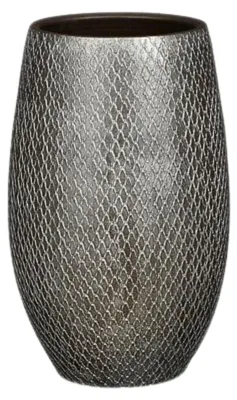 Produktbild von Mica Decorations Blumentopf Madeira - 30x30x50 cm - Terrakotta - Silber