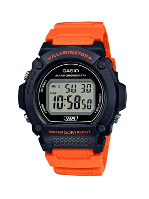 Produktbild von Digitaluhr casio Kollektion Herren w-219h-4avef/ 48mm/ orange und schwarz