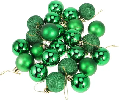 Produktbild von Weihnachtskugeln - 24 Mini Christbaumkugeln - Ø 3 cm - Bruchsicher - Hängekugeln für Weihnachtsbaum - Grün - Für Weihnachten, Hochzeit und Party