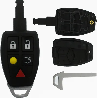 Produktbild von Auto Schlüssel Funk Fernbedienung 1x Smartkey Gehäuse + 1x Notschlüssel Rohling kompatibel mit Volvo