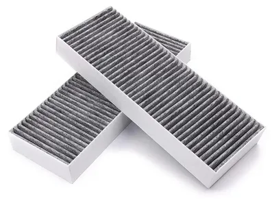 2 Aktivkohlefilter, kompatibel mit Bora BAKFS, 340x124x42 mm