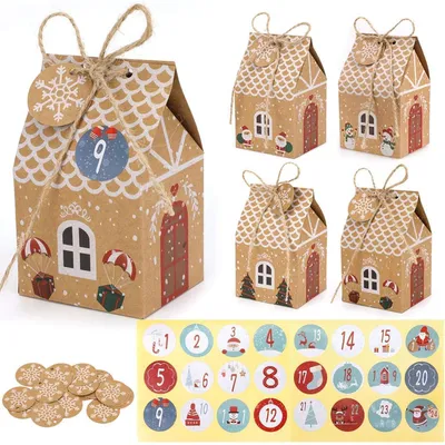 Productafbeelding van Adventskalender om zelf te vullen, met 24 vakjes. Knutselset met cijferstickers