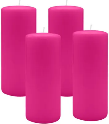 Produktbild von 4er Set Adventskranzkerzen Fuchsia Pink Ø 40 x 200 mm