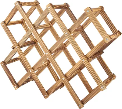 Produktbild von Holz-Weinregal,Holz-Weinregal,10 Flaschen Weinregal,Holz-Wein-Display,Holz-Wein-Organizer,Holz-Weinregal,Weinregal