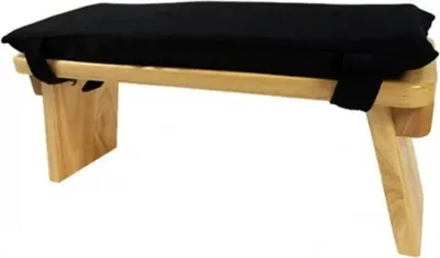 Productafbeelding van Meditatiebankkussen Zwart Met Vulling - 48x17x3 Cm
