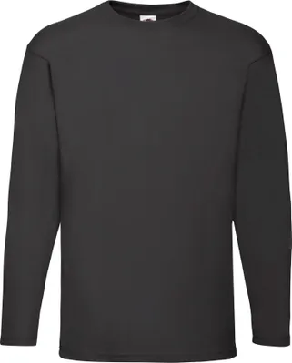 Image de Fruit of the Loom - T-shirt manches longues pour homme "Valueweight" RW9748 (5XL) (Noir)