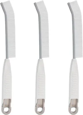 Zdjęcie produktu dla Zestaw szczotek do czyszczenia - szczotki narożne do fug - do łazienki i kuchni - twarde włosie - 3 sztuki - białe