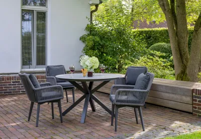 Produktbild von Gartenmöbelset Diningsessel Marbella mit Tisch Almeria 120 cm