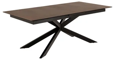 Image de Irwine table de salle à manger 100x200/240cm extenstible marron.