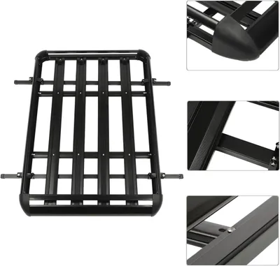 Productafbeelding van Dakdrager – Dakkofferdrager – Bagagedrager – Universeel – Aluminium En Kunststof – 160 cm Zwart