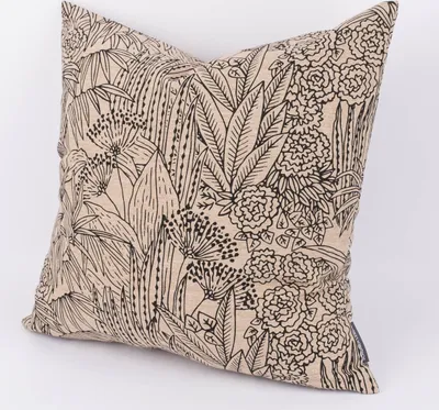 Produktbild von Kissenhülle Orphee Botanics natur schwarz div. Größen SCHÖNER LEBEN. Größe 50x50cm (HxB) 50x50cm (HxB) Größe