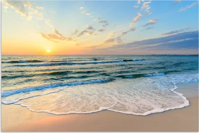 Produktbild von MuchoWow® Poster Strand - Meer - Sonnenuntergang - Golf 60x40 cm - Schlafzimmerdekoration