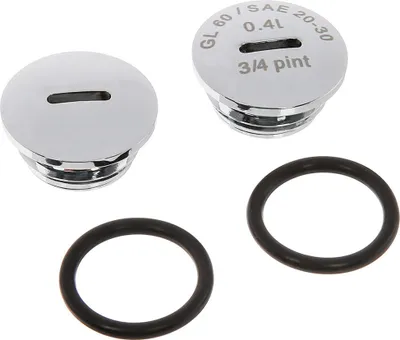 Produktbild von Set: 2x Verschlussschraube Getriebedeckel, Alu in Chromstyle mit O-Ringen