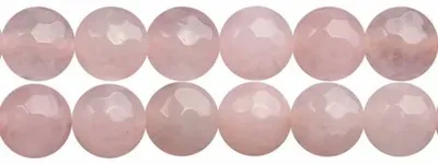 Produktbild von Facettierte Rosenquarz Perlen 8mm Edelstein Schmuck