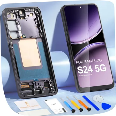 LCD-Display für Samsung Galaxy S24, 6,2 Zoll, Schwarz