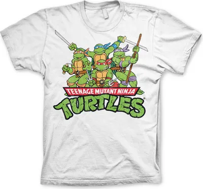 Produktbild von Turtles Distressed Group T-shirt - Large - White