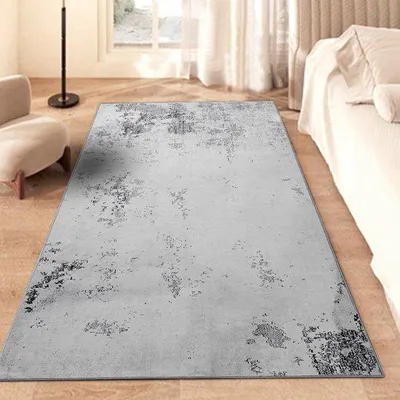 Productafbeelding van Loopmat voor de hal - Antislip, wasbaar, grijs/crème, 80 x 250 cm